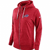 Women's Nike Bills Fresh Logo Red Full Zip Hoodie,baseball caps,new era cap wholesale,wholesale hats